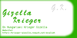 gizella krieger business card